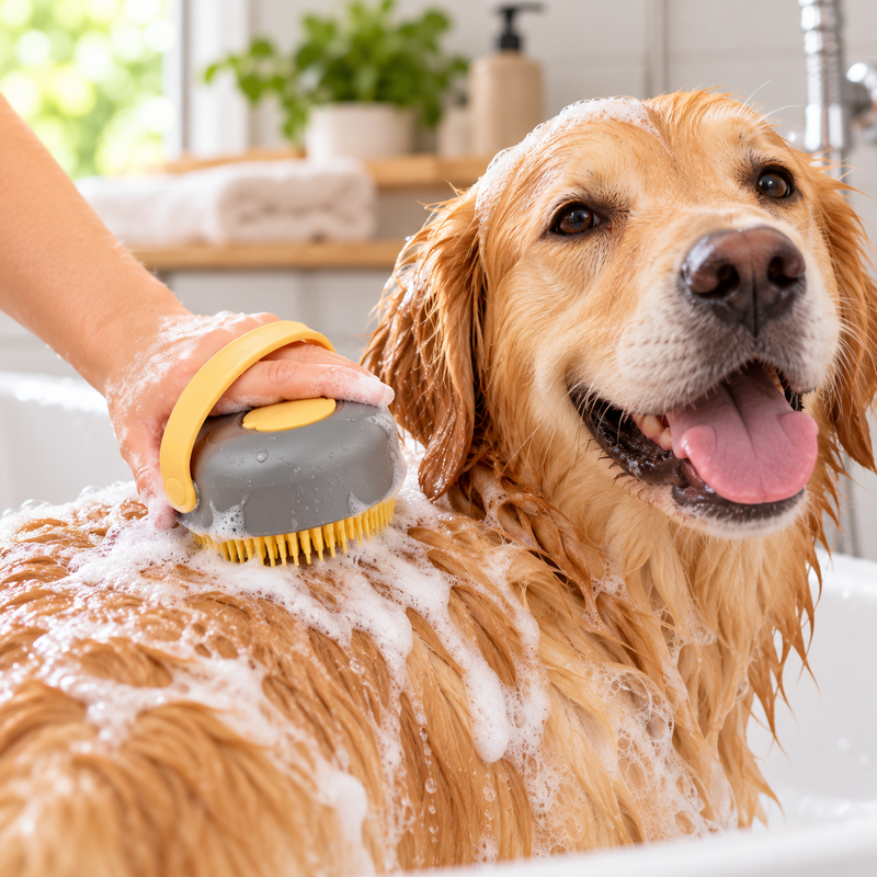 PAW Grooming Tools - Easy Wash Schampo & Massage - Silikonborst