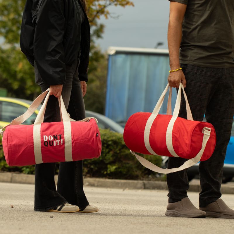 Gympapåsar i Bomullscanvas – Don’t Quit Gym Bag Startpaket