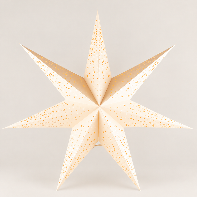 Stjärnlampa - Calm Cream - Sjustjärnig - 60cm