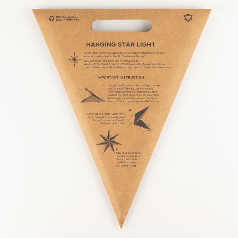 Stjärnlampa - Calm Cream - Sjustjärnig - 60cm