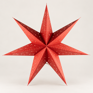 Stjärnlampa - Lucky Red - Sjuuddig - 60cm