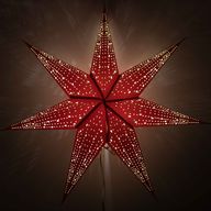 Stjärnlampa - Lucky Red - Sjuuddig - 60cm