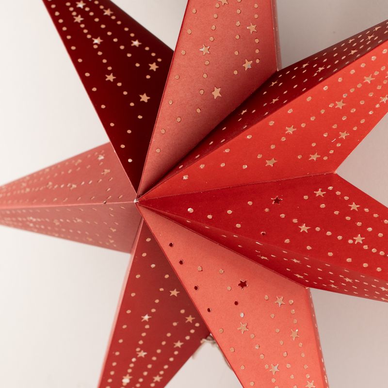 Stjärnlampa - Lucky Red - Sjuuddig - 60cm