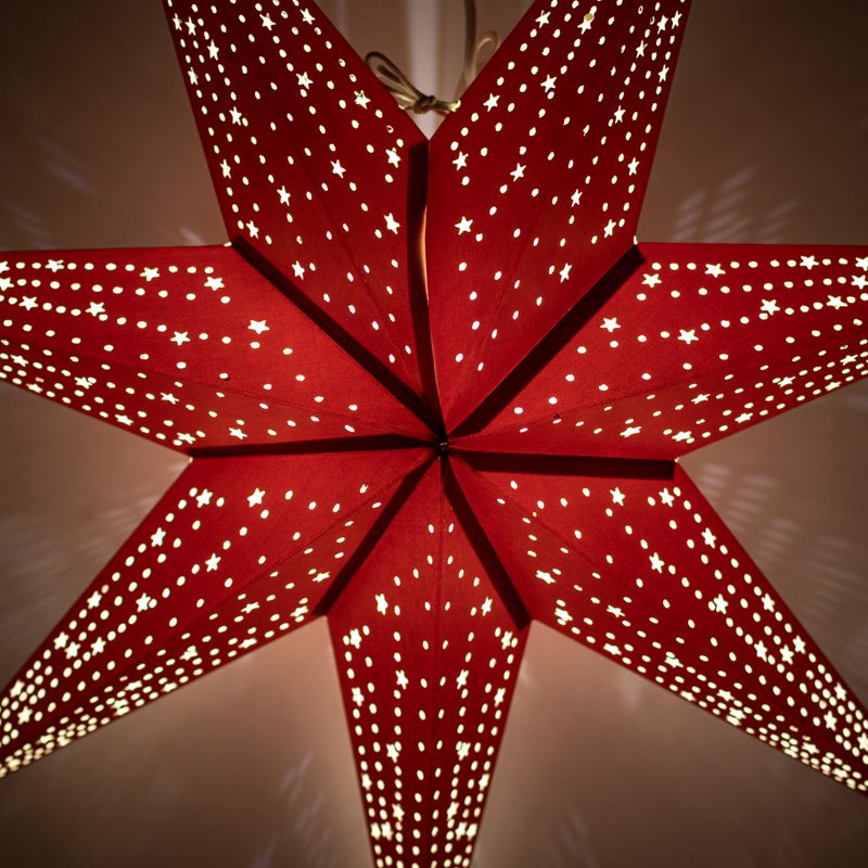 Stjärnlampa - Lucky Red - Sjuuddig - 60cm