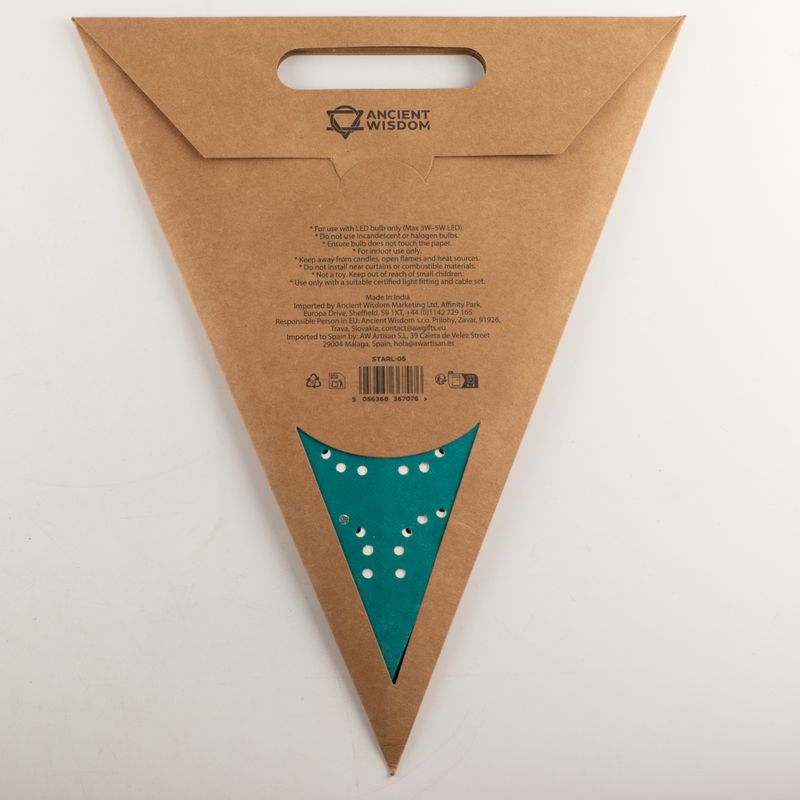 Stjärnlampa - Green Festival - Femuddig - 60cm
