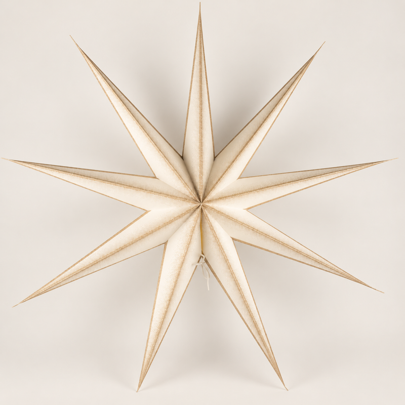 Stjärnlampa - Super Nova Champagne Glitter med Nio Spetsar - 90 cm