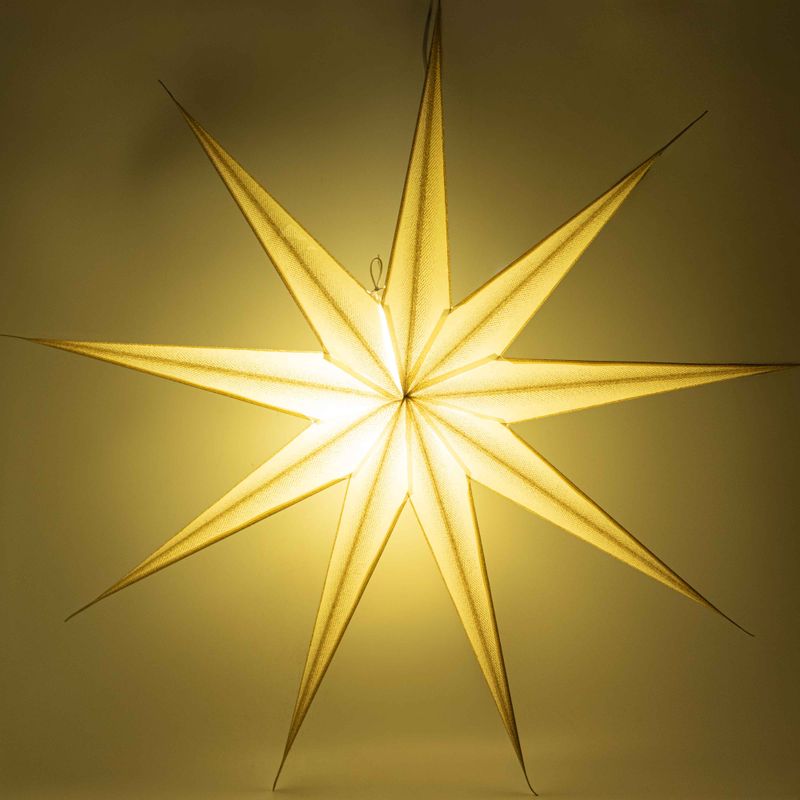 Stjärnlampa - Super Nova Champagne Glitter med Nio Spetsar - 90 cm