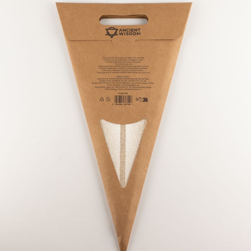 Stjärnlampa - Super Nova Champagne Glitter med Nio Spetsar - 90 cm