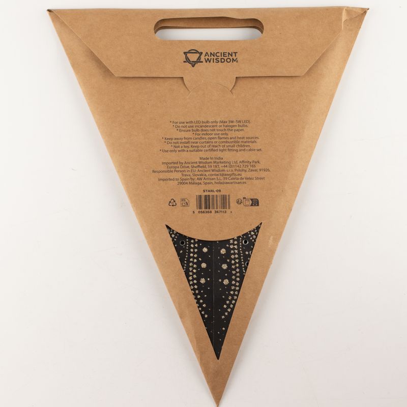 Stjärnlampa - Svart Norrsken Sjuuddig - 60cm