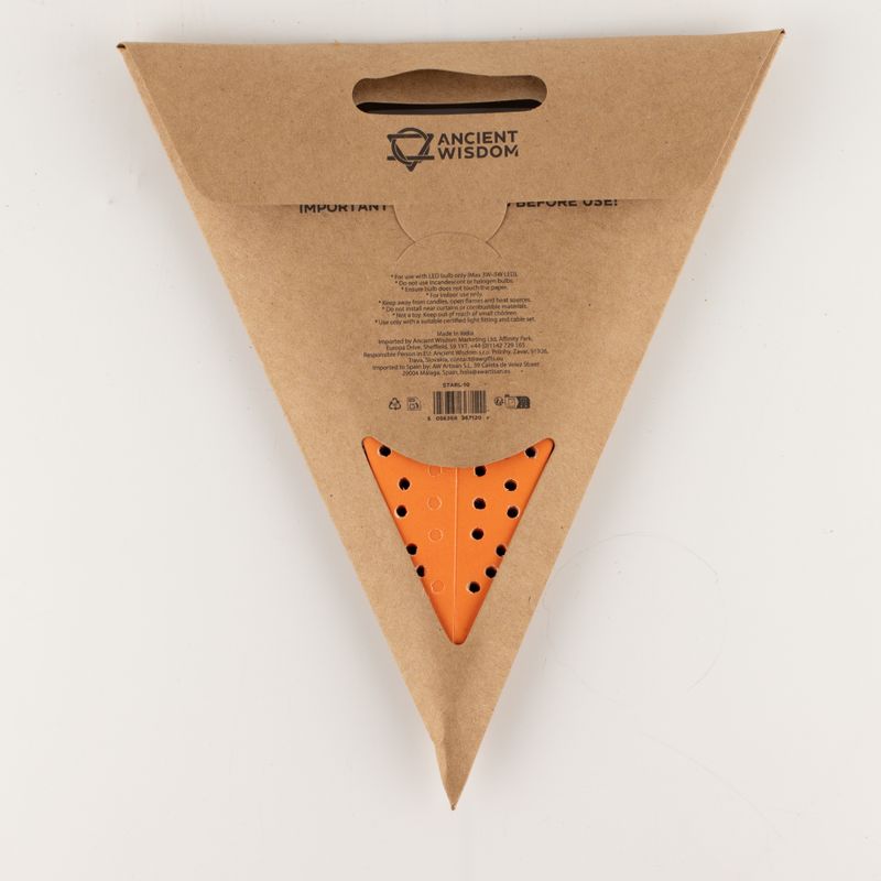 Stjärnlampa - Orange Ljus med Nio Uddar - 45cm