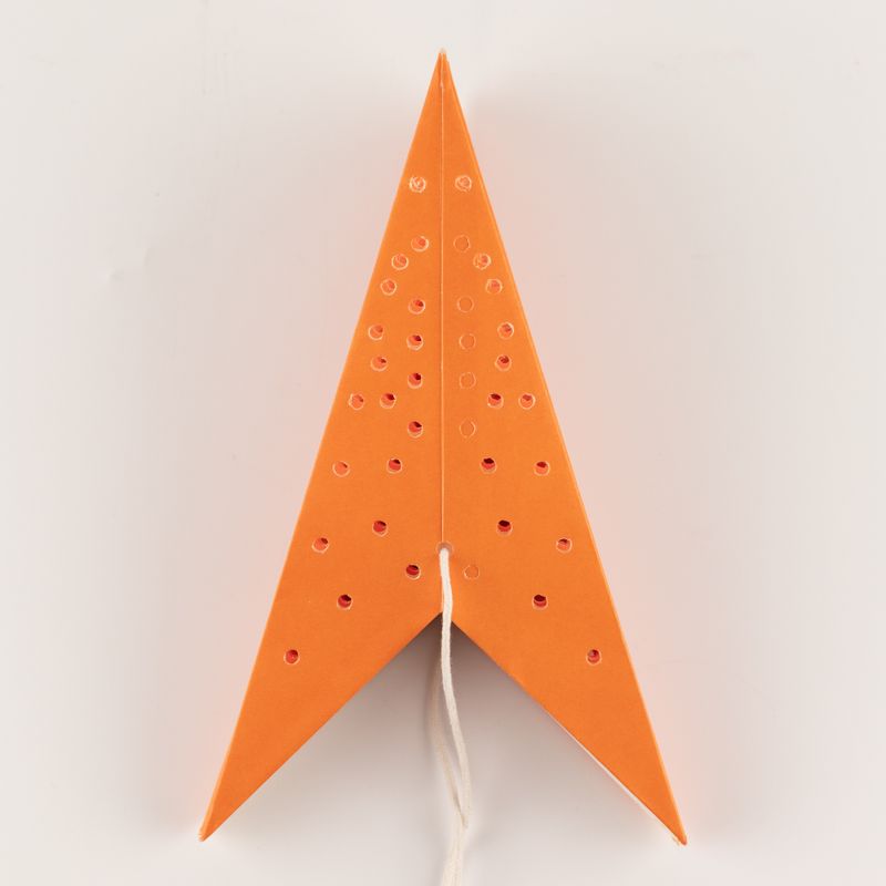 Stjärnlampa - Orange Ljus med Nio Uddar - 45cm