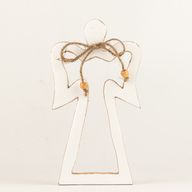 Med Mango Wood Halo Angel - Vit Emalj