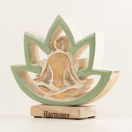 Yoga-figur i trä - Lotusblomma - Salvia - Harmoni