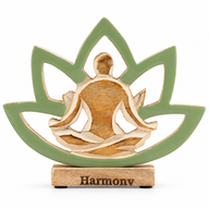 Yoga-figur i trä - Lotusblomma - Salvia - Harmoni
