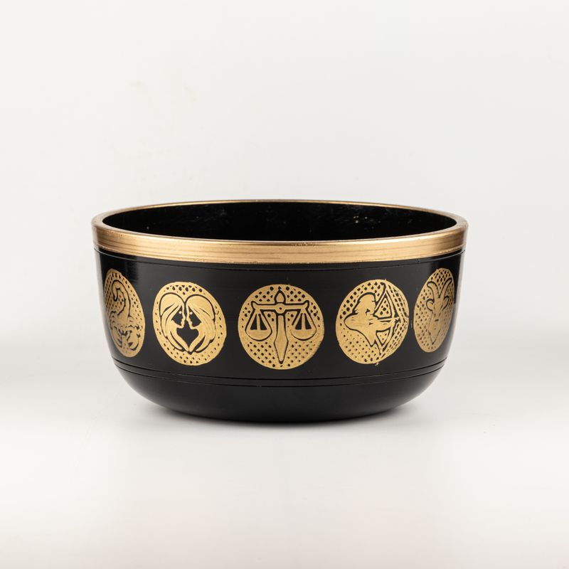 Svarta Zodiak-skålar - Set om 3 - 15 cm, 19 cm, 20 cm