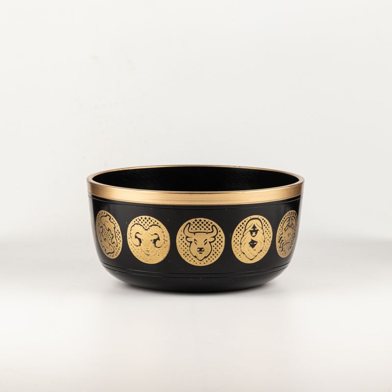 Svarta Zodiak-skålar - Set om 3 - 15 cm, 19 cm, 20 cm