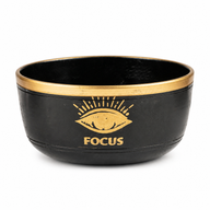 FOCUS - Svart Klangskålset - 15x7,5 cm