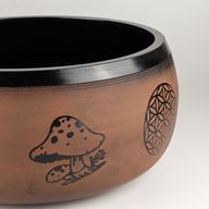 Stor Klangskål - Plommon - 32x15cm - Design 2
