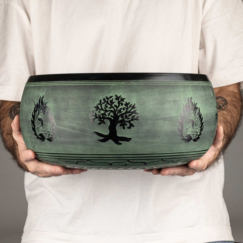 Stor Klangskål - Sage - 32x15cm - Design 3