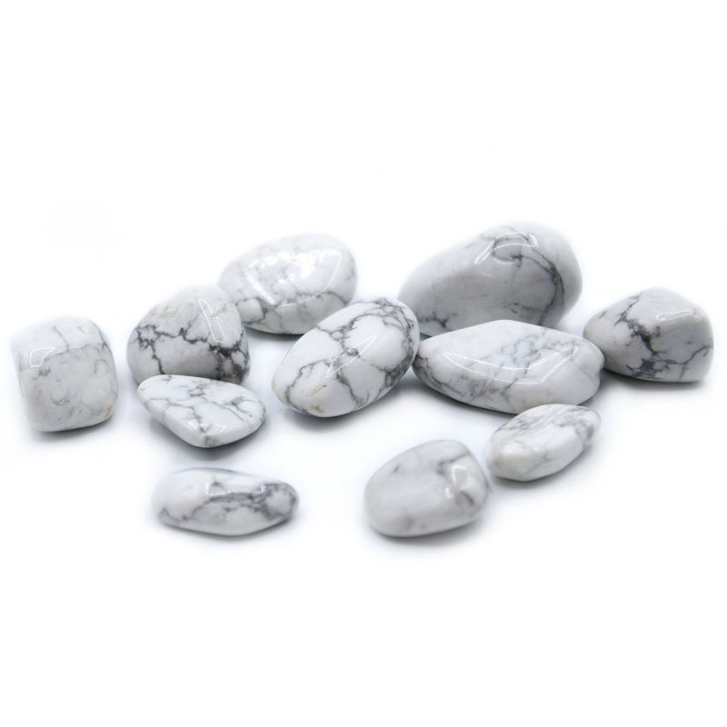 Stora Tumlade Stenar - Vit Howlite