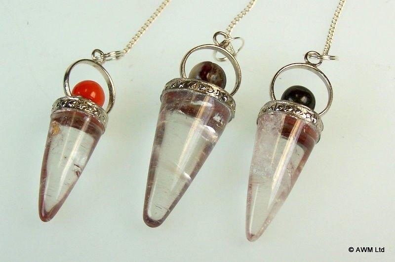 Bergkristallkon & Silver Ring - Olika Sorter