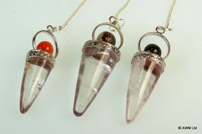Bergkristallkon & Silver Ring - Olika Sorter
