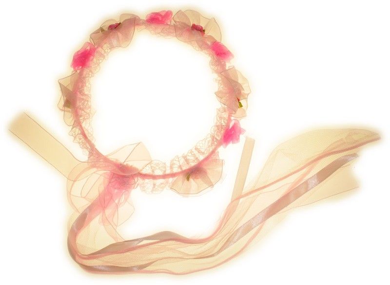 Festligt Diadem - Rosa Slöja till Möhippa