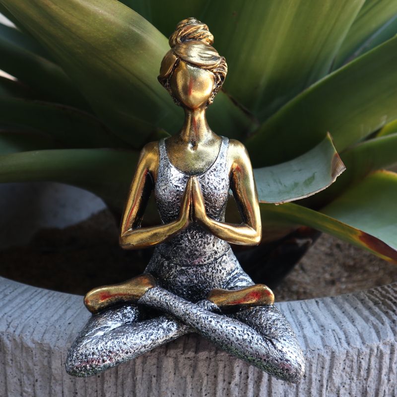 Yogadam Figur -  Brons & Silver 24cm