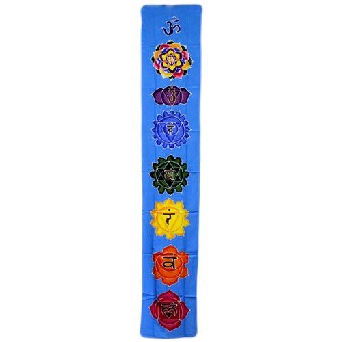 Väggbonad - Chakra Lodrät Banderoll - Himmelsblå 183x35cm