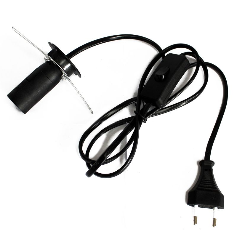 Svart Kabel till Lampor - EU