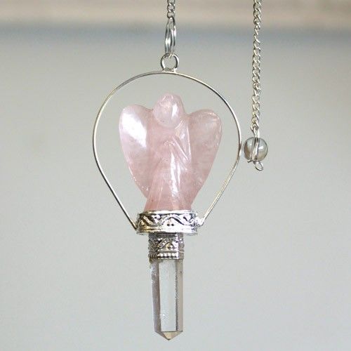 Ängel Pendlar med Ring -  Rosenkvarts