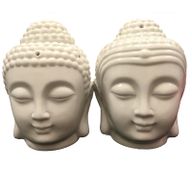 Buddhas Huvud Oljebrännare - Vit