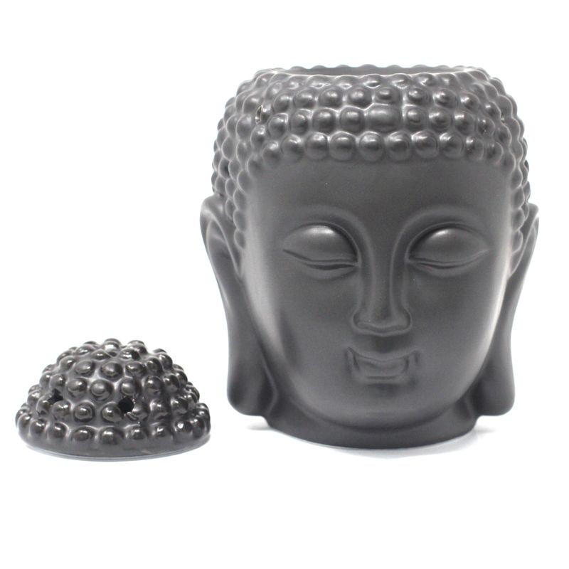 Buddhas Huvud Oljebrännare - Svart