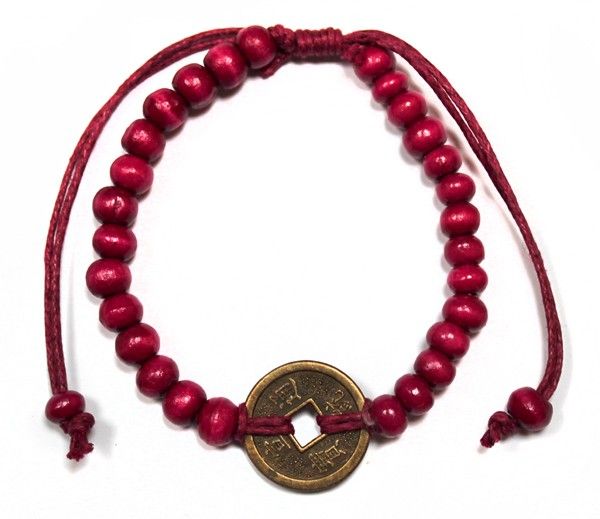 Feng-Shui Lyckoarmband - Röd