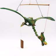 Grön Hängande Drake av Kokosnöt 37cm