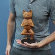 Handsnidad Yogakatt - Ett Ben