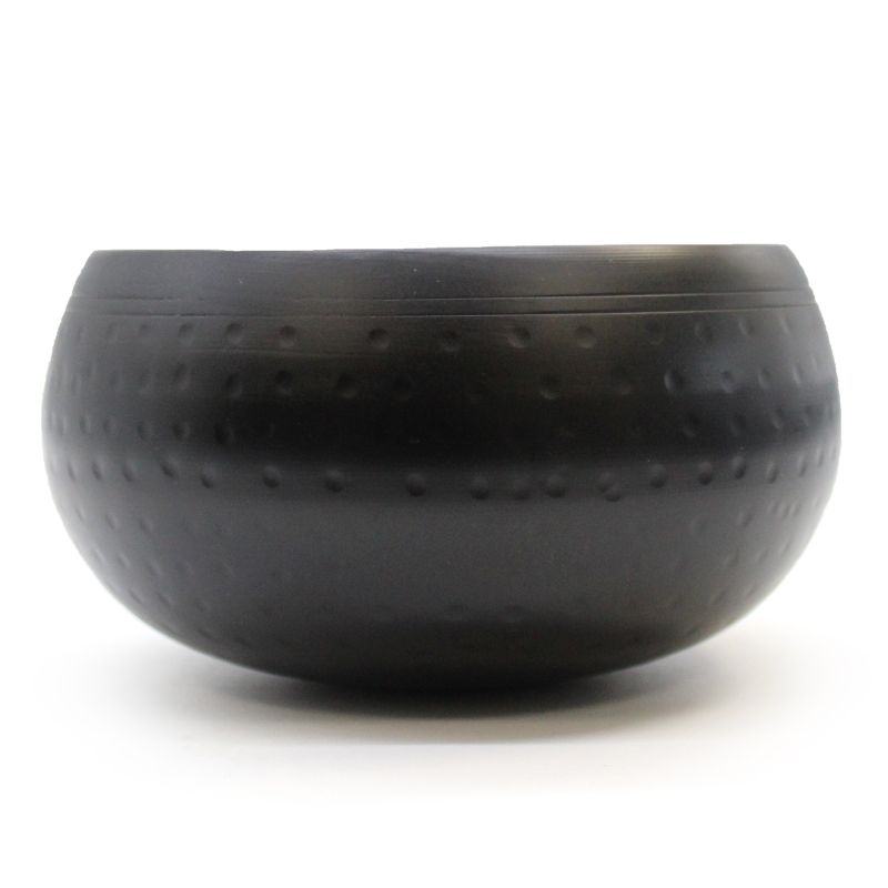 Stor Svart Slagen Skål - 18cm