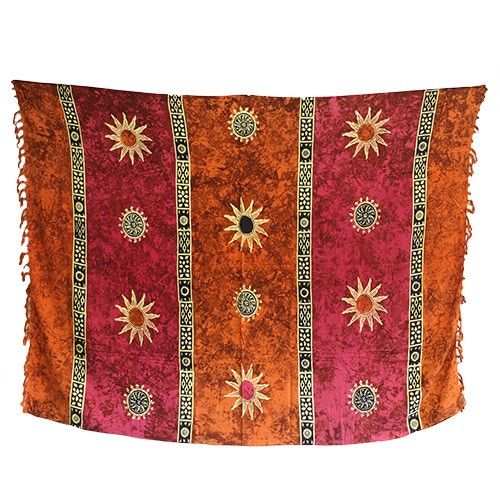 Bali Keltisk Sarong - Solsymboler (4 Olika Färger)