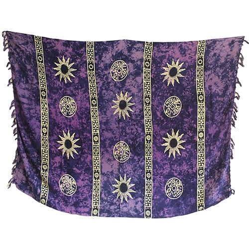 Bali Keltisk Sarong - Solsymboler (4 Olika Färger)