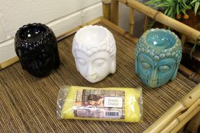 Buddha Oljebrännare - Svart