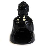 Sittande Buddha Oljebrännare - Svart