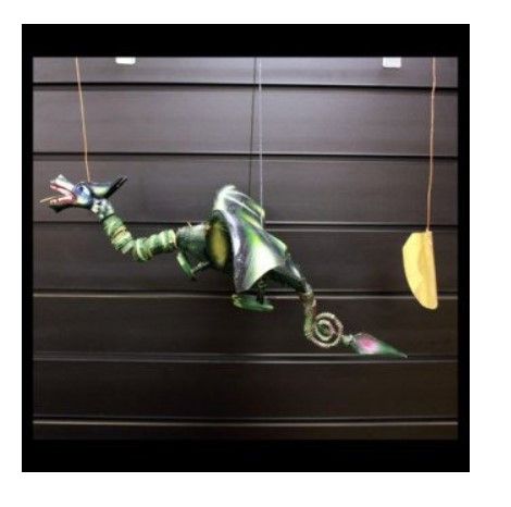 Stor Grön Hängande Drake av Kokosnöt 46cm