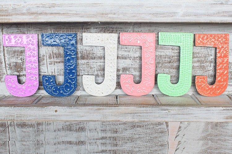 Bokstav "J" - Olika Färger - 15cm