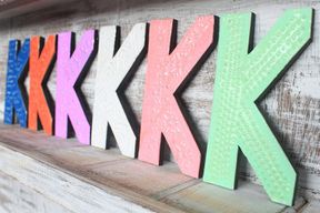 Bokstav "K" - Olika Färger - 15cm