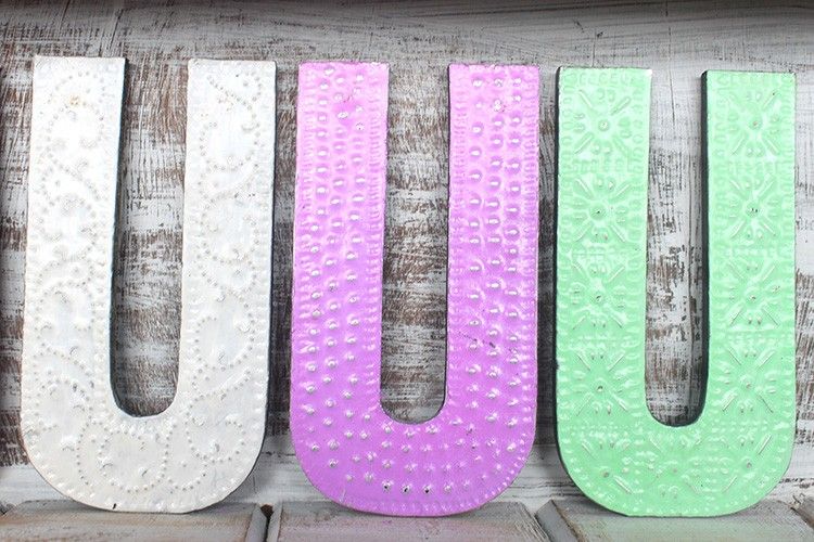 Bokstav "U" - Olika Färger - 15cm