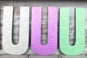 Bokstav "U" - Olika Färger - 15cm