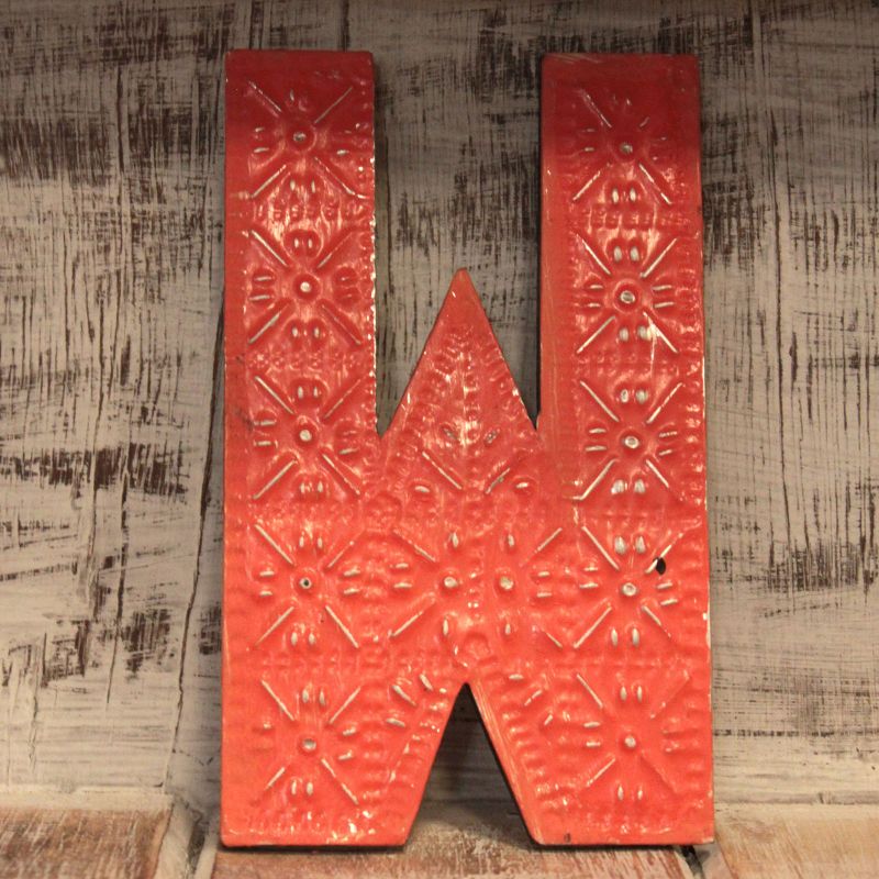 Bokstav "W" - Olika Färger - 15cm
