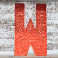 Bokstav "W" - Olika Färger - 15cm