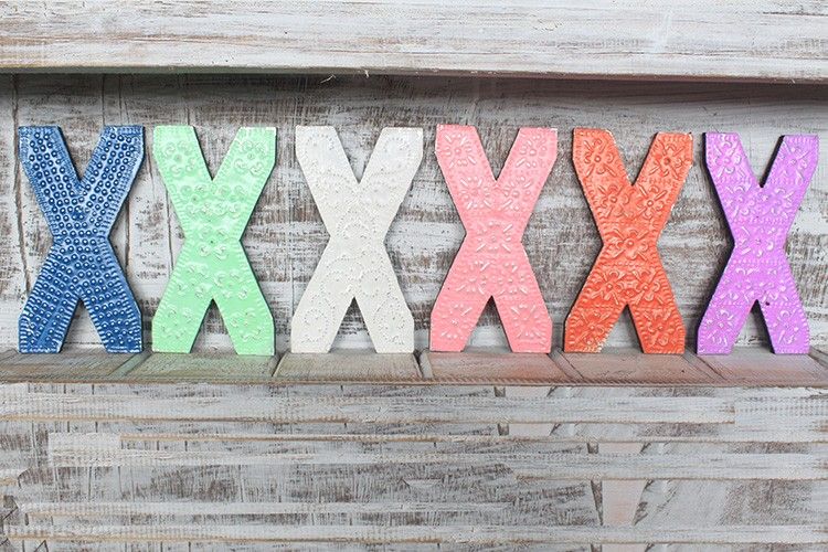 Bokstav "X" - Olika Färger - 15cm