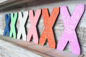 Bokstav "X" - Olika Färger - 15cm